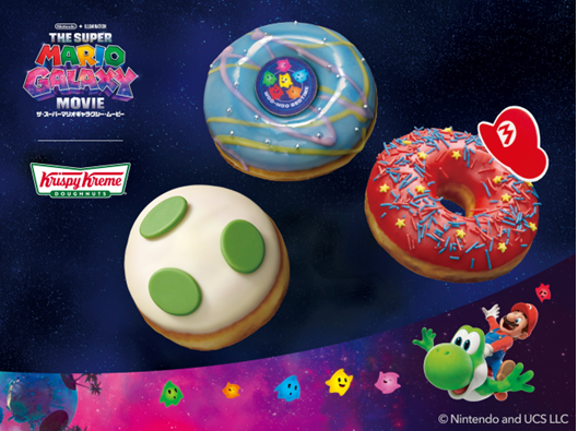 マリオ・ヨッシー・チコをメインに 映画の“冒険の世界”を表現したドーナツ３種が新登場